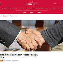 The M&A market in Spain recorded a 15% decline